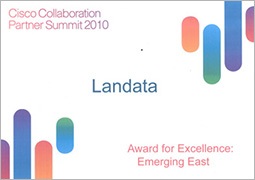 Компании Landata получила награду Лучший партнер в регионе Развивающиеся рынки, Восток от технологической группы Cisco TelePresence