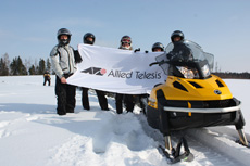 Гонки на снегоходах с компаниями Allied Telesis и Landata